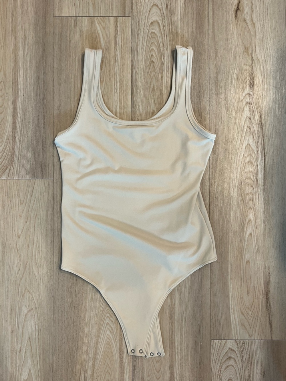 Abercrombie & Fitch Cream Scoop-Neck Bodysuit